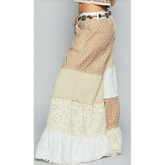 POL Flowy Wide Leg Palazzo Pants Women's Wide Leg Summer Pants Boho Size M NEW - Picture 2 of 4